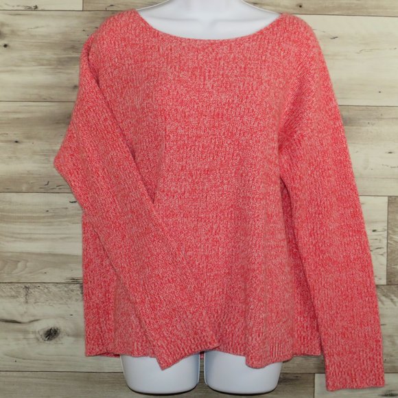 Ann Taylor* Women's Long Sleeve Boat Neck Straight Hem Keyhole Back Sweater~ XL - Picture 8 of 13